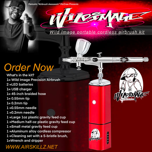 Wild Image Portable Cordless Airbrush Kit